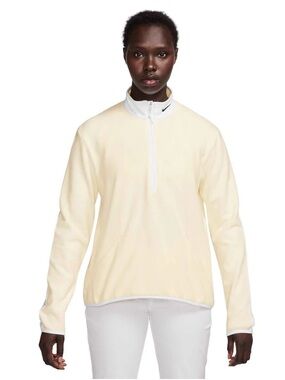Nike Therma-FIT Victory Pale Ivory Half-Zip Golf Pullover Top Women’s Size L